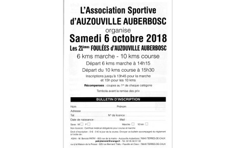 Bulletin d’inscription course 2018